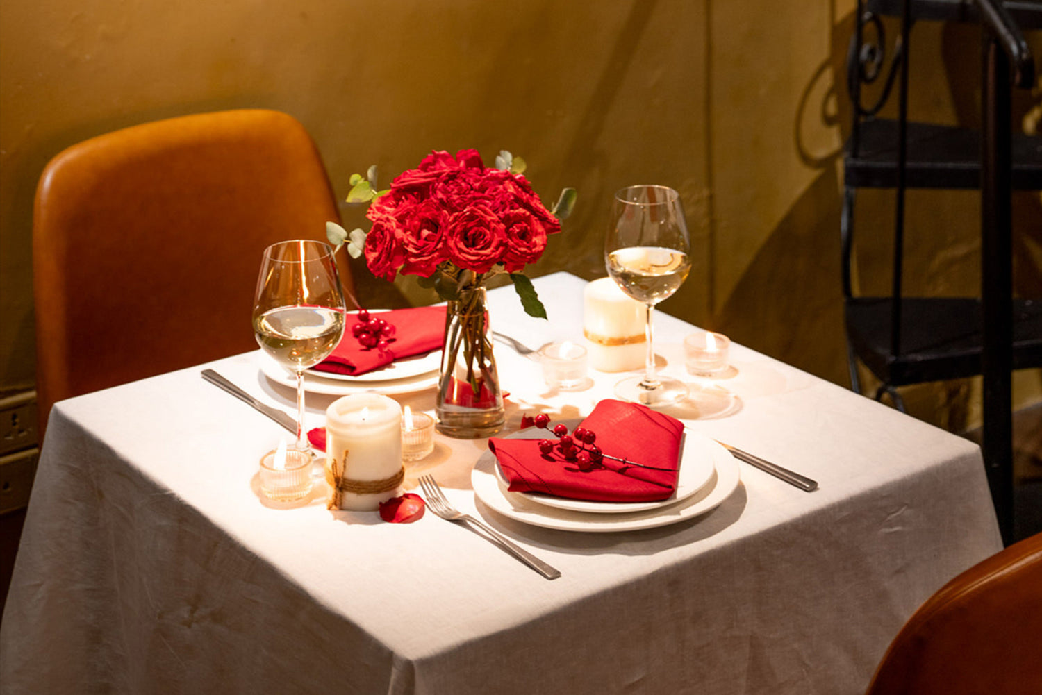 Valentine's day table setting