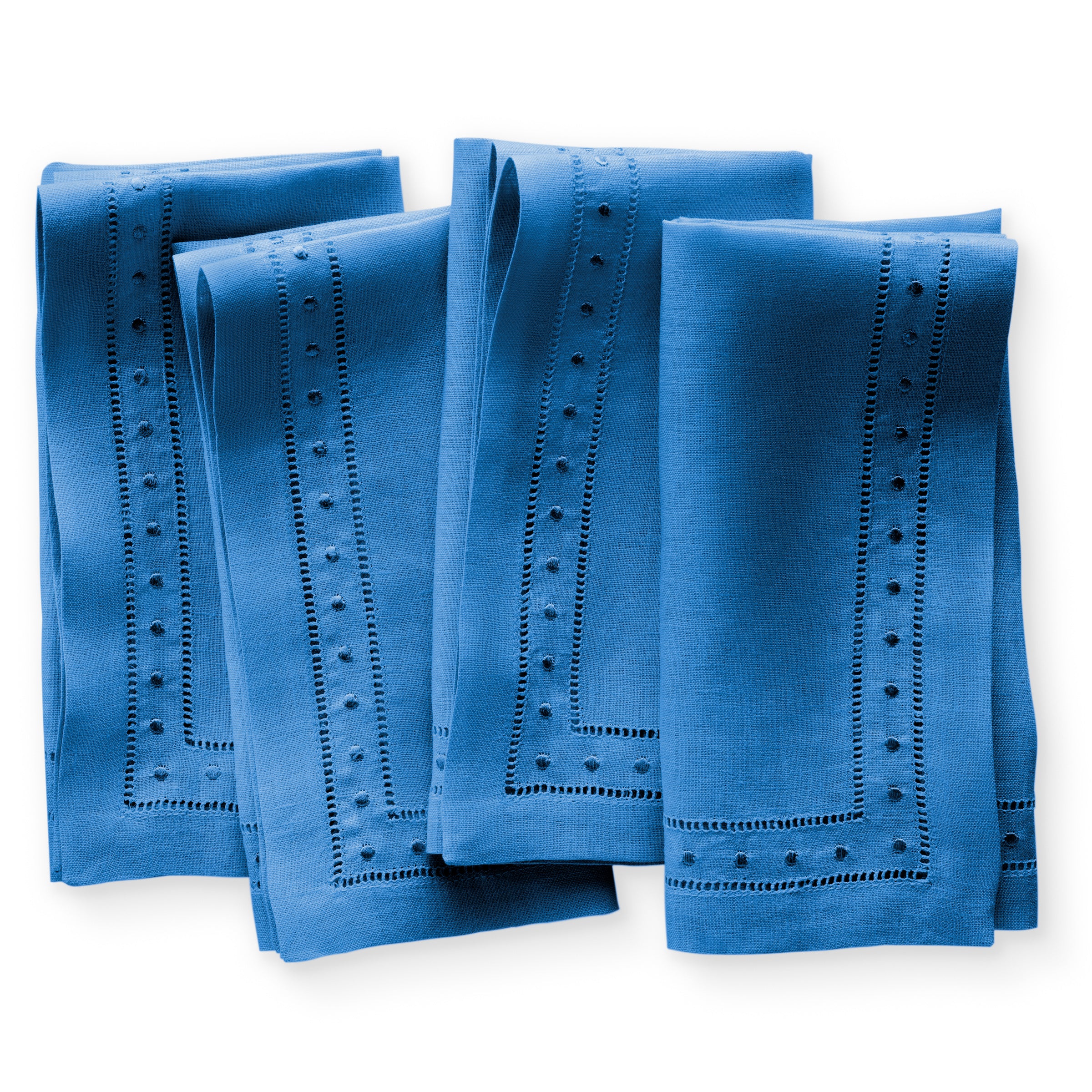Swiss Dot Linen Napkins, Set of 4, 18 x 18 inch - Multiple Colors