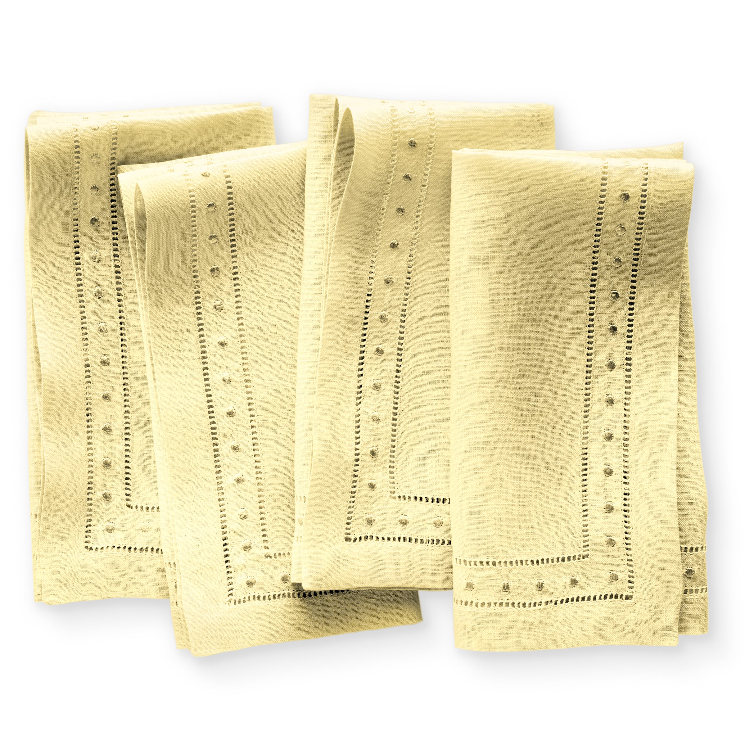 Swiss Dot Linen Napkins, Set of 4, 18 x 18 inch - Multiple Colors