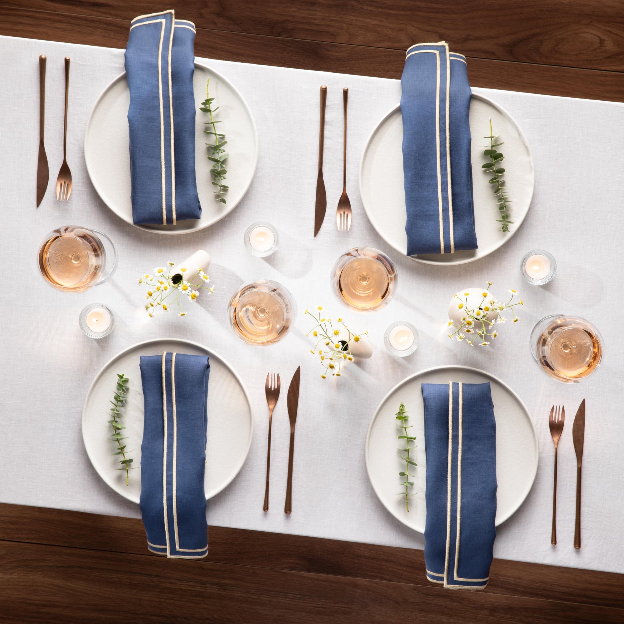 Haute Linen Napkins - Set of 4, 20x20 inch - Multiple Colors
