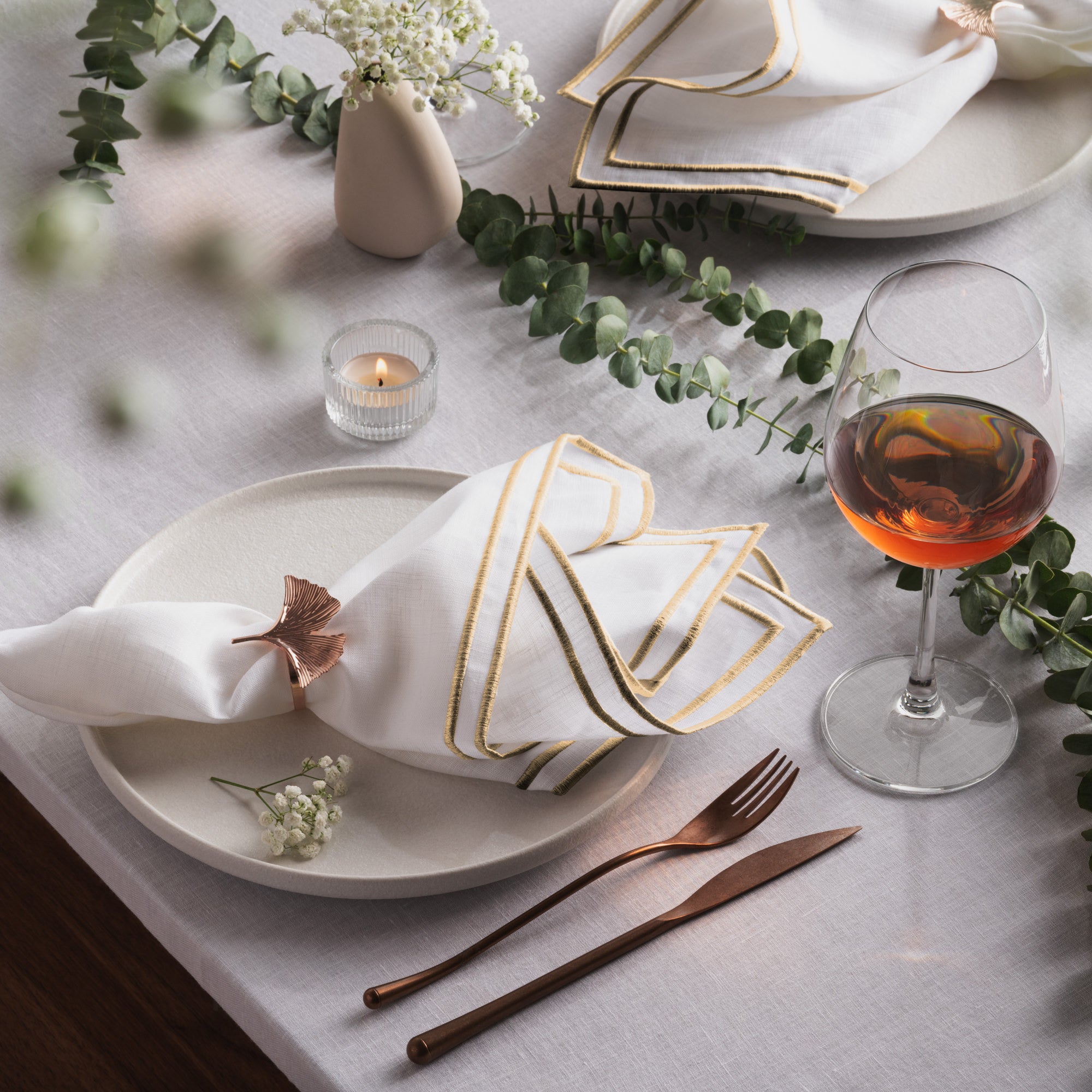 Haute Linen Napkins - Set of 4, 20x20 inch - Multiple Colors
