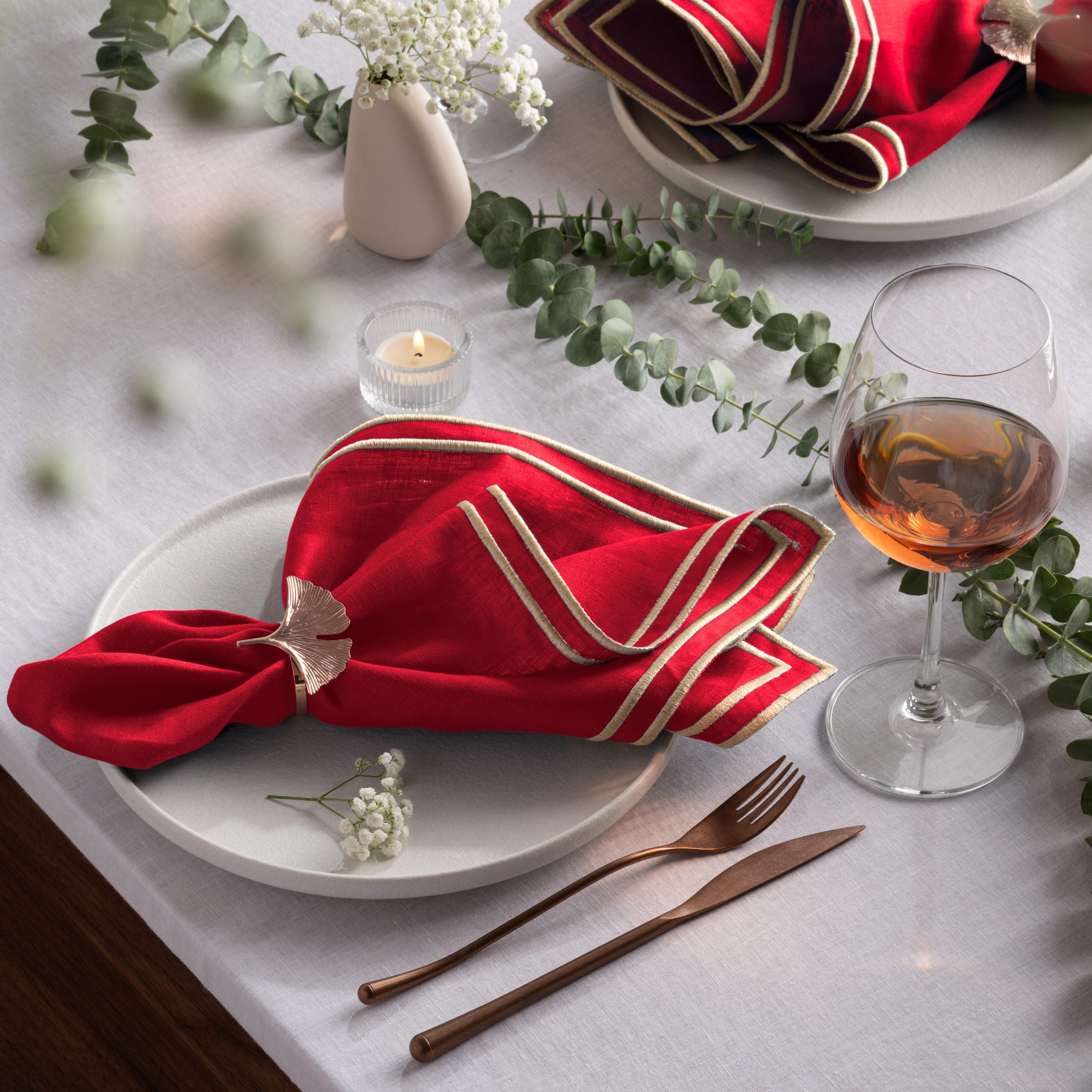 Haute Linen Napkins - Set of 4, 20x20 inch - Multiple Colors